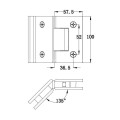 Heavy Duty 135-Degree Glass to Glass Shower Hinge